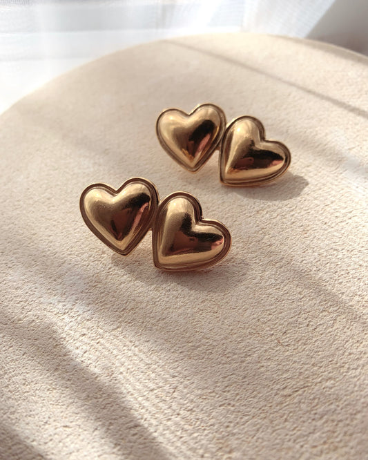 Double Hearts Earrings